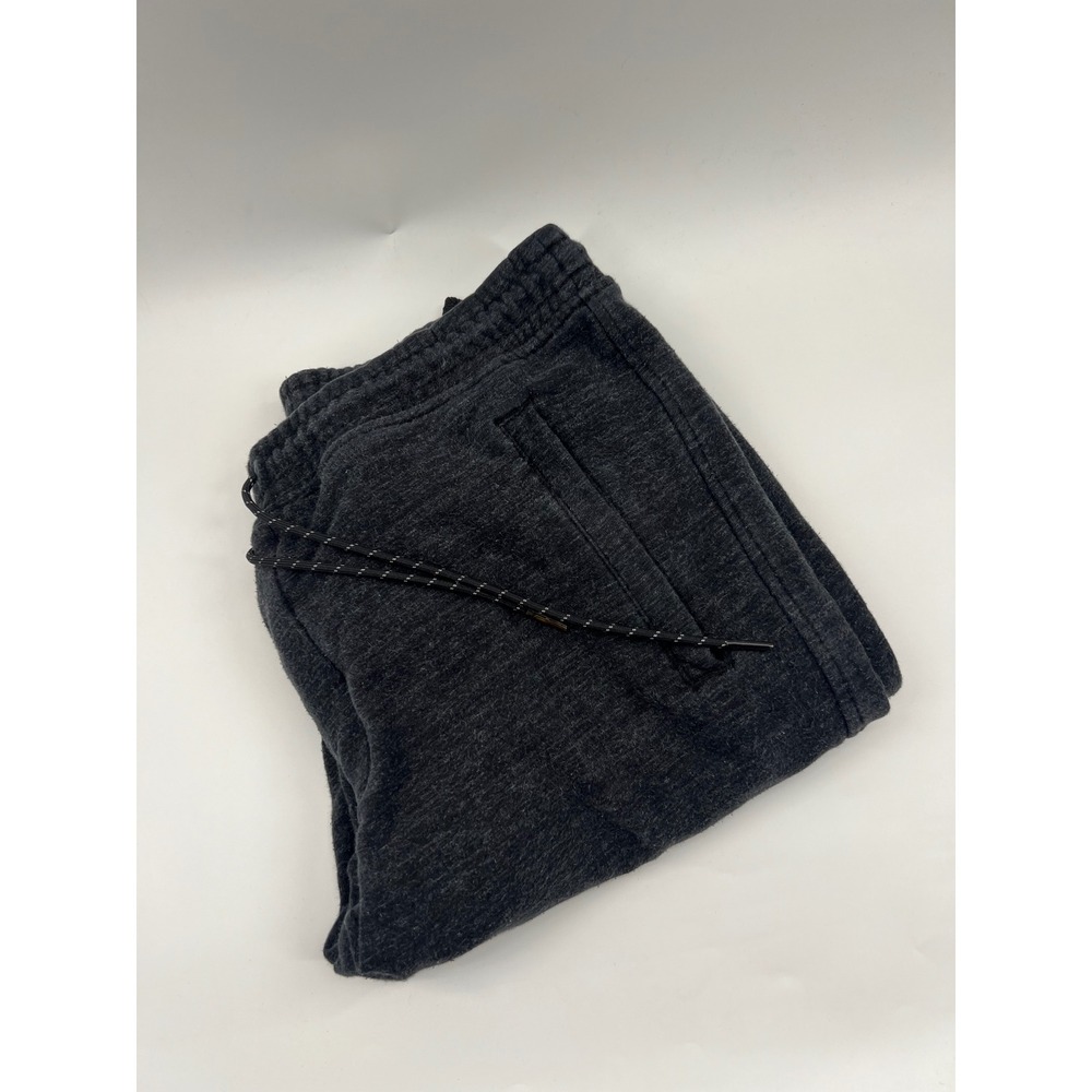 American Eagle Mens Heather Charcoal Grey Fleece Zip Pocket Joggers Large L
